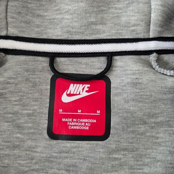 Nike Tech Fleece Windrunner Jacket Heather Grey Black Men's Medium M Hoodie New - Picture 11 of 16